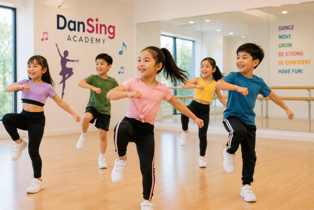 children staying active and healthy through regular dance classes