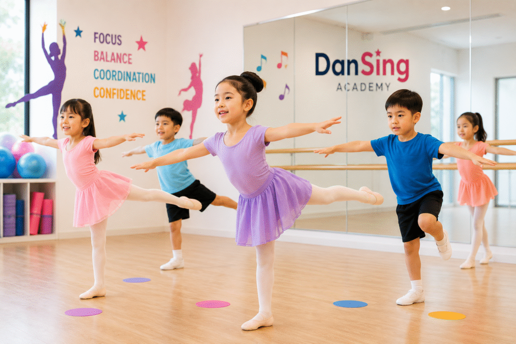 children improving coordination and motor skills through dance classes