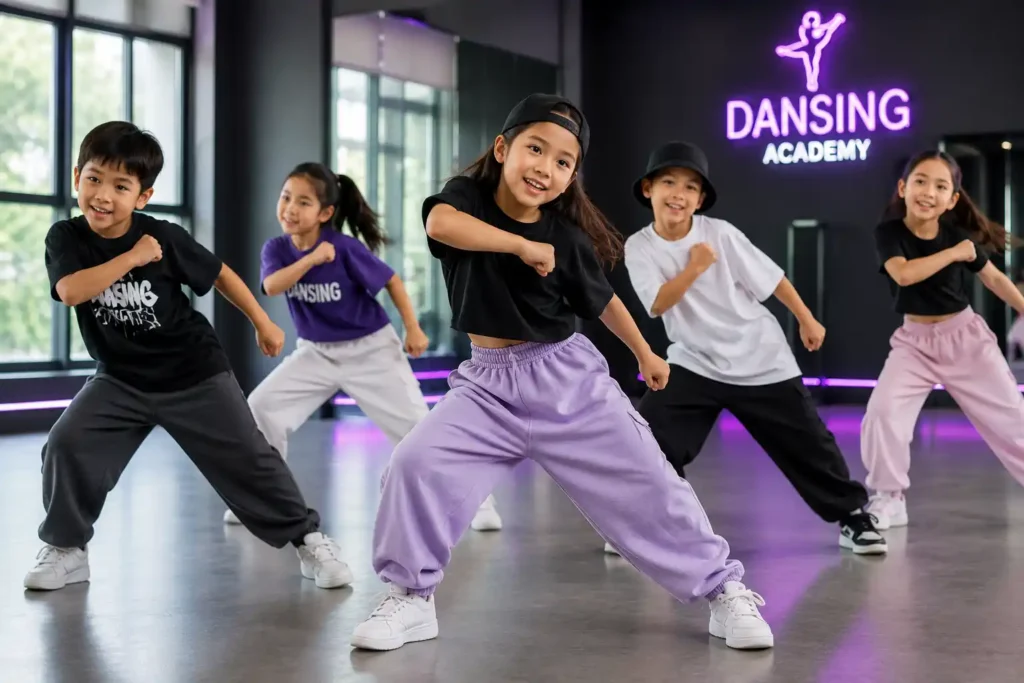 Children enjoying hip hop dance while building rhythm, confidence, and self-expression